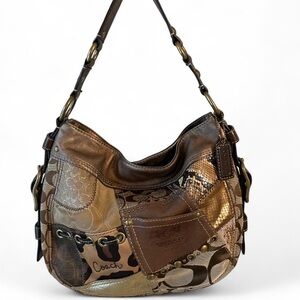 Coach Zoe Hobo Patchwork Shoulder Bag